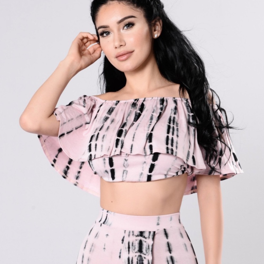 Tie dye skirt set